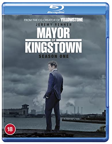 Mayor of Kingstown" Season 1 Blu-ray cover featuring Jeremy Renner.