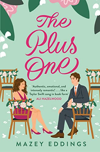 Book cover: "The Plus One" depicts a couple at a wedding reception.