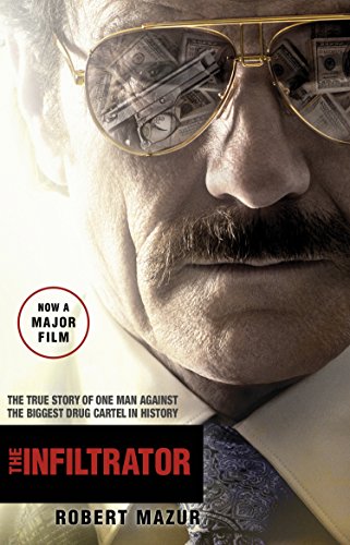 Book cover featuring a man in sunglasses with money and a gun reflected.