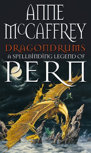 Book cover: golden dragon flying over rocky islands, dark sky.