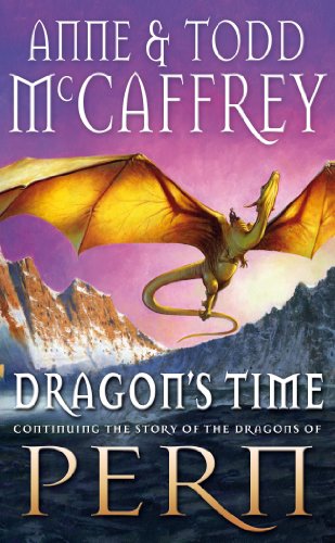 Book cover featuring a golden dragon flying over snowy mountains against a purple sky.