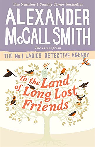 Book cover with title and author text above a tree illustration with many birds.