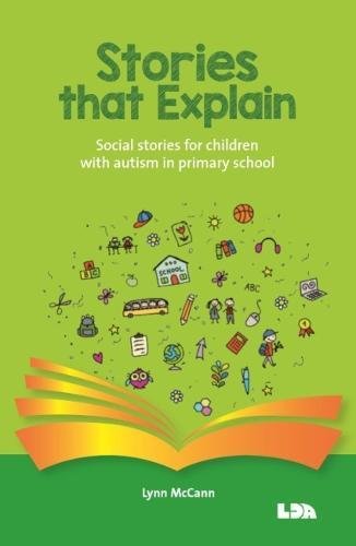 Book cover with green background, title text, and illustrations of school-related objects and children.