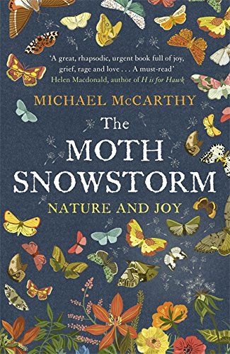 Book cover with moths and a tiger lily against a dark blue background.