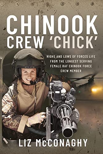 Book cover featuring a smiling female RAF crew member in uniform with a machine gun.