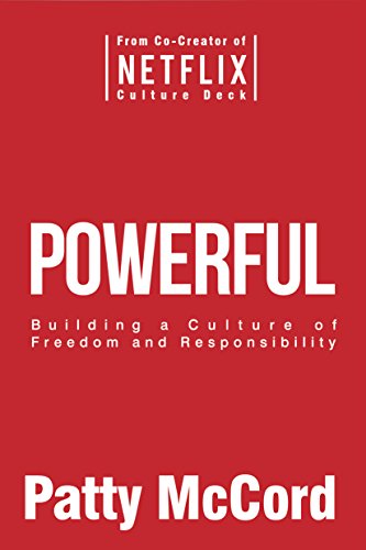 Red book cover with white text: "Powerful" by Patty McCord.