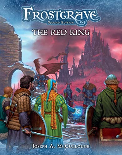 Fantasy book cover depicting armored figures before a ruined, icy city.
