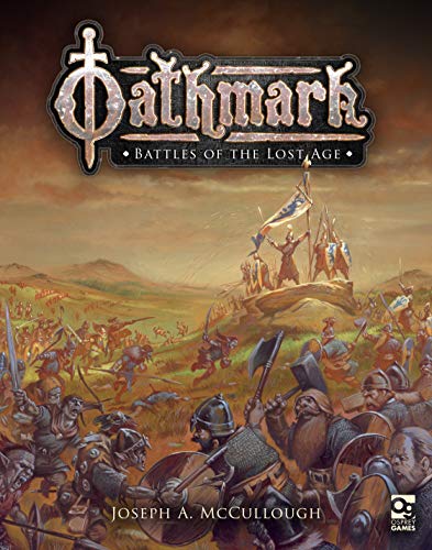 Oathmark box cover depicting a fantasy battle scene with soldiers and a landscape.