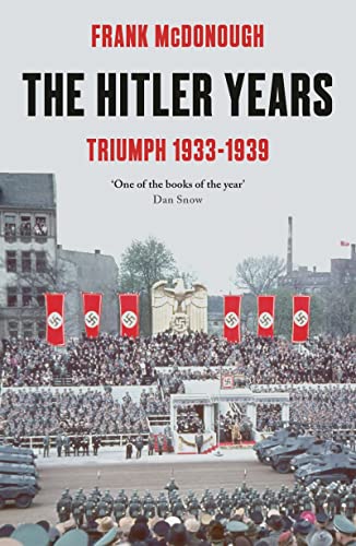 Book cover showing a Nazi-era military parade with swastika flags and soldiers.