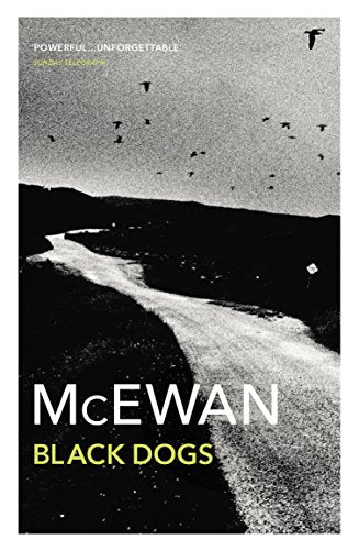 Book cover: "Black Dogs" by Ian McEwan, with birds in a grey sky.