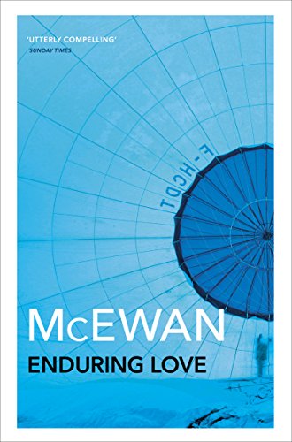 Book cover of "Enduring Love" by Ian McEwan featuring a multicolored hot air balloon.