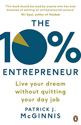Book cover: "The 10% Entrepreneur" with a pie chart graphic.
