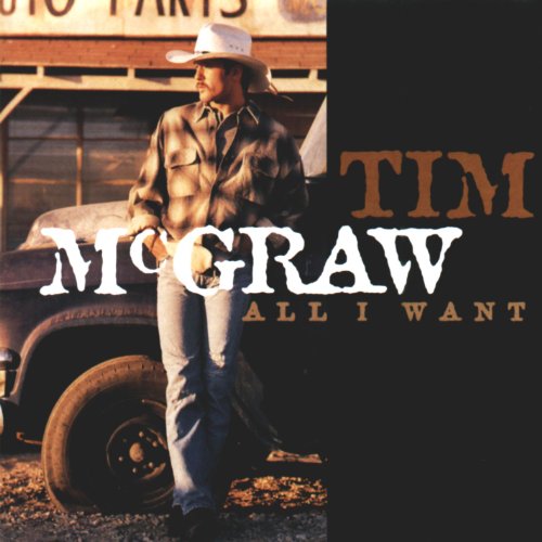 Tim McGraw album cover: man in a cowboy hat leaning against a truck.