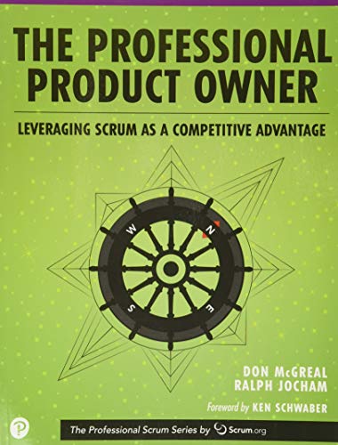 Book cover for The Professional Product Owner featuring a ship's wheel on green background.