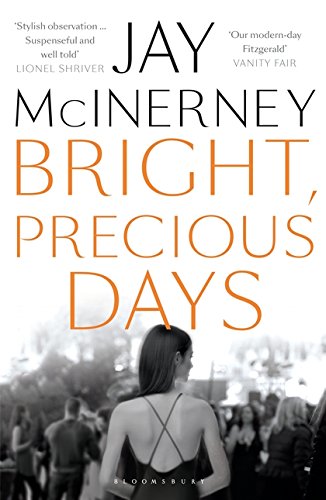Book cover: "Bright, Precious Days" by Jay McInerney, featuring a woman’s back.