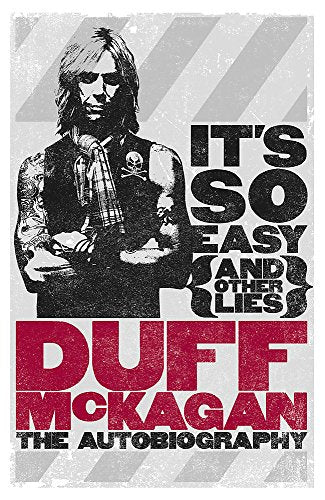 Book cover: Duff McKagan’s autobiography with a portrait of the author.