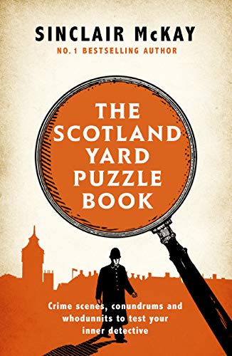 Book cover with magnifying glass over a silhouetted police officer.