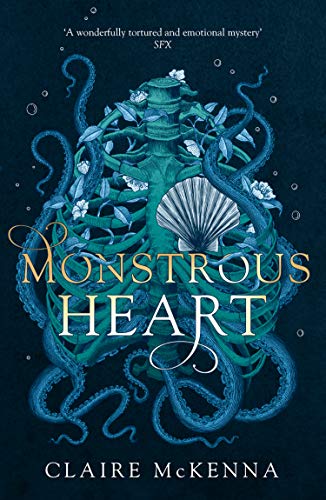 Book cover featuring a human ribcage entwined with octopus tentacles and flowers on blue.