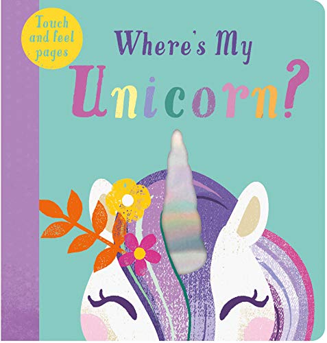 Book cover with a purple and white unicorn’s horn and face.