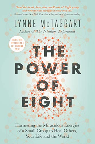 Book cover with large text "The Power of Eight" and connecting dot pattern.