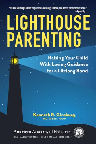 Book cover: "Lighthouse Parenting" with a lighthouse illustration.