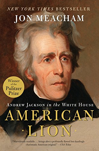 Book cover: portrait of Andrew Jackson, āAmerican Lionā title visible.