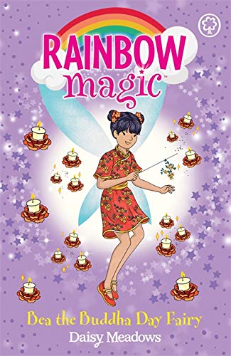 Book cover featuring a fairy with wings surrounded by lit candles.
