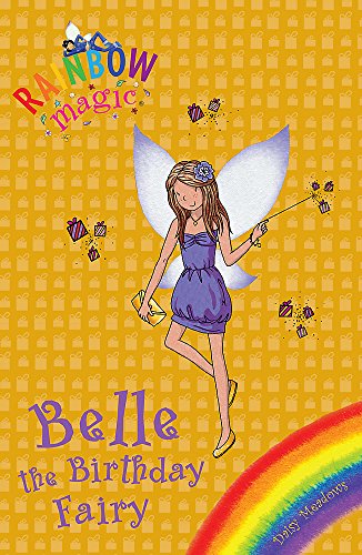 Book cover featuring a fairy with a wand and birthday presents.