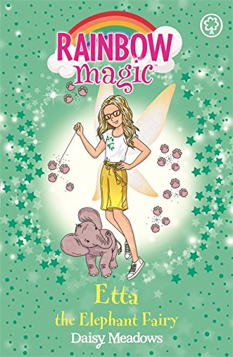 Book cover featuring a fairy with an elephant, rainbow, and stars.