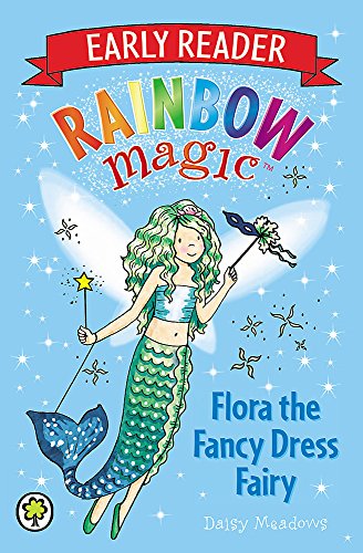 Illustration of a fairy with green hair, a mermaid tail, and a wand.