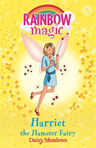 Book cover featuring a fairy with a hamster, sparkling stars, and rainbow text.