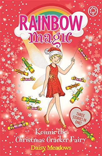 Book cover featuring a fairy in a red dress with Christmas crackers.