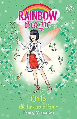 Book cover featuring a fairy with lab coat and science beakers.