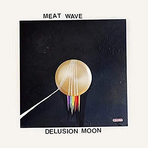 Vinyl record cover: black background with a golden moon and rainbow rays.