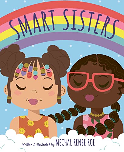 Book cover featuring two young Black girls with colorful hairstyles under a rainbow.