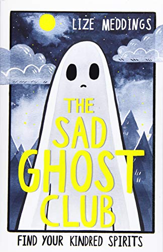 Book cover: sad ghost with yellow title against a dark, cloudy sky.