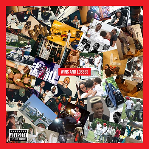 Album cover for Meek Mill's "Wins & Losses" featuring a collage of photos.