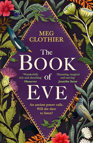 Book cover with purple diamond, birds, and botanical illustrations.