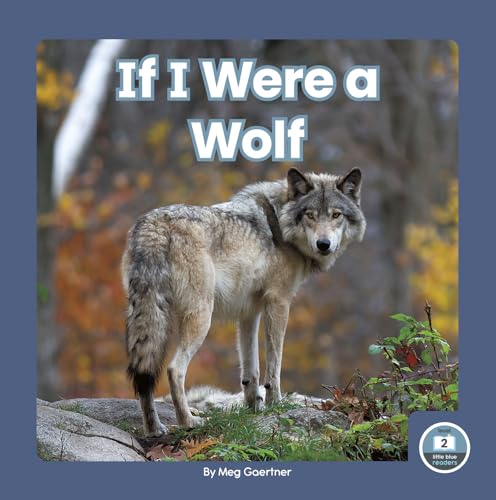 Book cover featuring a gray wolf in a forest setting.