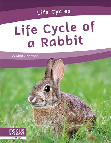 Book cover: "Life Cycle of a Rabbit" featuring a young rabbit in grass.