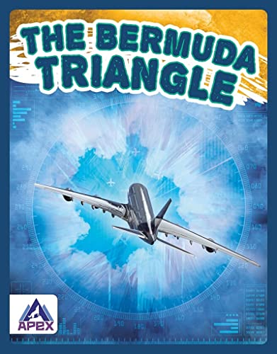 Book cover: "The Bermuda Triangle" with an airplane and nautical chart.