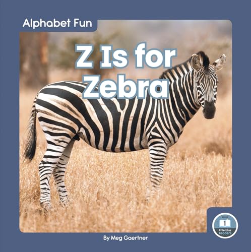 Book cover featuring a zebra in a grassy field, letter Z.