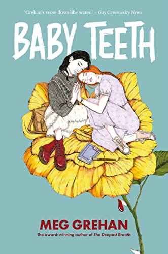 Book cover: two young women resting amongst large yellow flowers.
