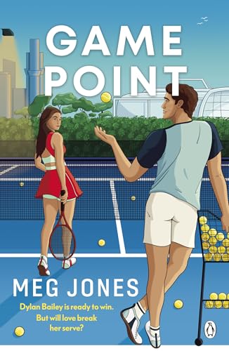Book cover: "Game Point" depicts a couple on a tennis court.