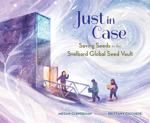 Book cover depicting the Svalbard Global Seed Vault and people in snow.