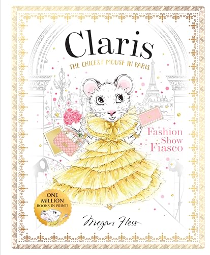 Book cover featuring a stylish mouse in a yellow dress with a Paris background.