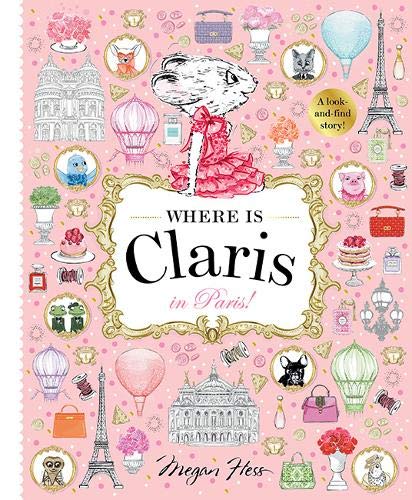 Book cover featuring Claris the mouse in Paris with illustrated details.