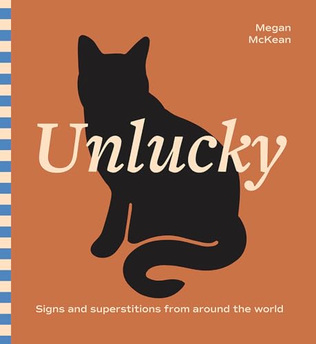 Book cover: Silhouette of a black cat over orange with the title "Unlucky".