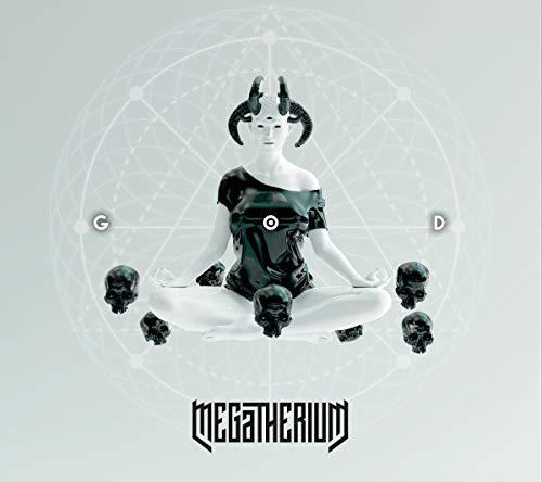 CD cover: horned figure in lotus position surrounded by skulls.