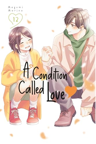Manga cover: two young people holding hands, falling autumn leaves.